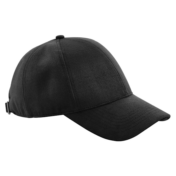 Beechfield Unisex Vuxen Faux Mocka 6 Panel Cap En Storlek Svart Black One Size