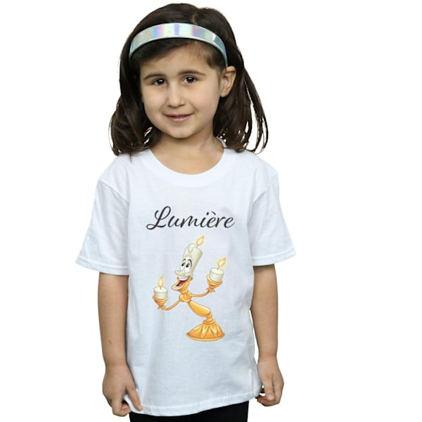 Disney Girls Beauty And The Beast Be Our Guest Bomull T-shirt 7 White 7-8 Years