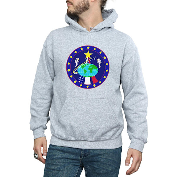 NASA Classic Globe Astronauts Hoodie 3XL Sports Grey för män Sports Grey 3XL