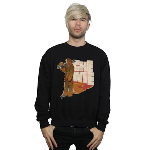 Star Wars Solo Chewie Falcon Sweatshirt för män 4XL Svart Black 4XL