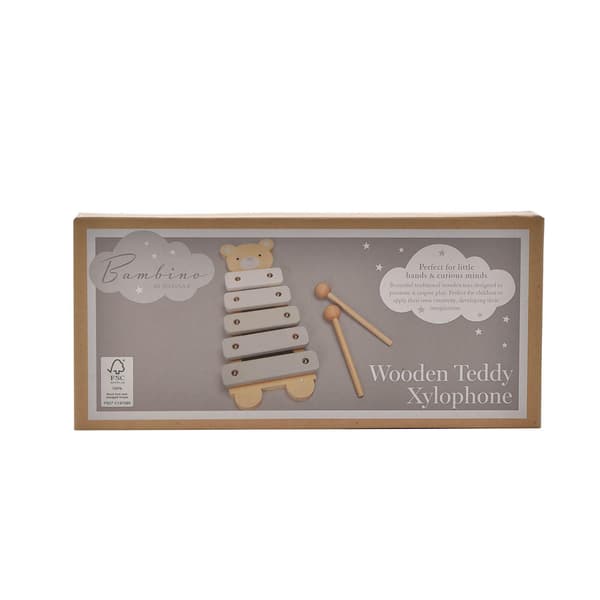 Bambino Trä Leksak Xylofon - Teddy One Size Grå Grey One Size
