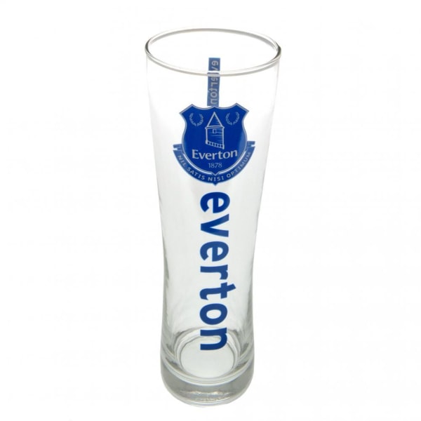 Everton FC Tall Beer Glass One Size Klar/Blå Clear/Blue One Size