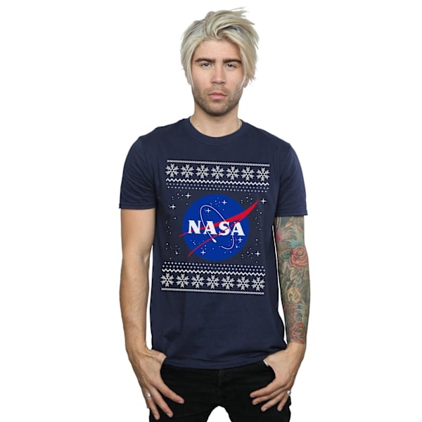 NASA Classic Fair Isle T-shirt 5XL Marinblå Navy Blue 5XL