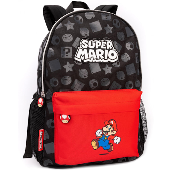 Super Mario All-Over Print Ryggsäck One Size Svart/Röd Black/Red One Size