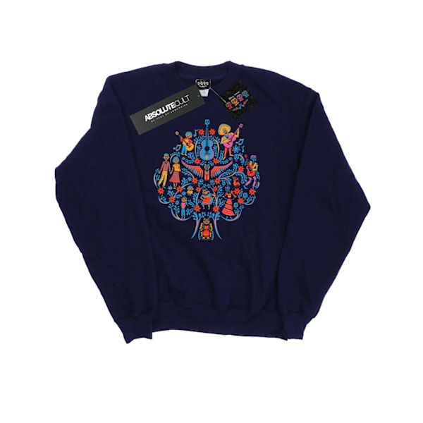 Disney Dam/Dam Coco Träd Mönster Sweatshirt L Marinblå Navy Blue L