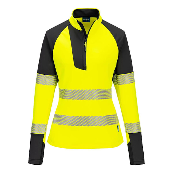 Portwest Dam PW3 Varsel Tröja med Kvartsdragkedja Stl L Gul Yellow/Black L