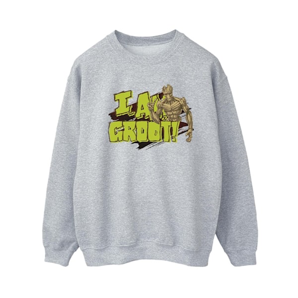 Guardians Of The Galaxy Dam/Kvinnor Jag Är Groot Sweatshirt XL Sports Grey XL