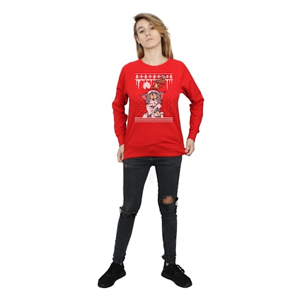 Tom And Jerry Dam/Damer Jul Fair Isle Sweatshirt XL R Red XL