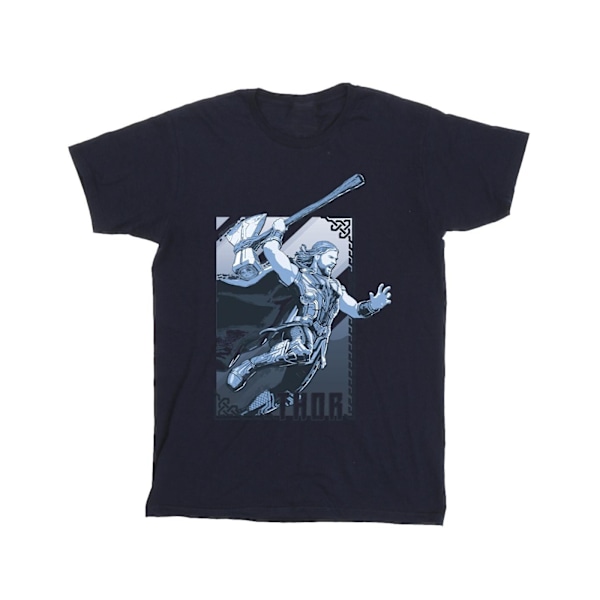 Marvel herr Thor Love And Thunder Attack T-shirt 3XL marinblå Navy Blue 3XL