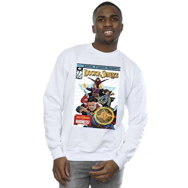 Marvel Herr Doctor Strange Comic Cover Sweatshirt M Vit White M