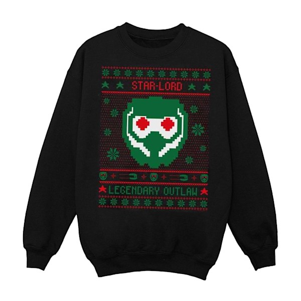 Marvel Boys Guardians Of The Galaxy Vol. 2 Star Lord Fair Isle Black 5-6 Years
