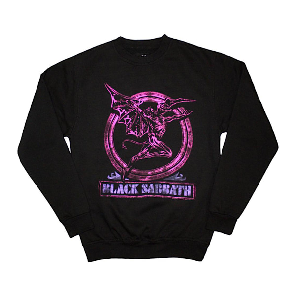 Black Sabbath Unisex Vuxen Neonrosa Henry Oversized Sweatshirt Black L