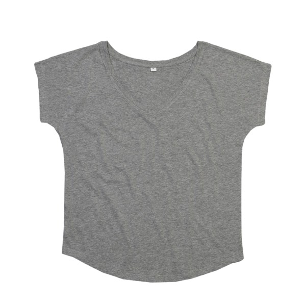Mantis Dam/Kvinnors Lös Passform V-Ringad T-Shirt S Heather Marl Heather Marl S