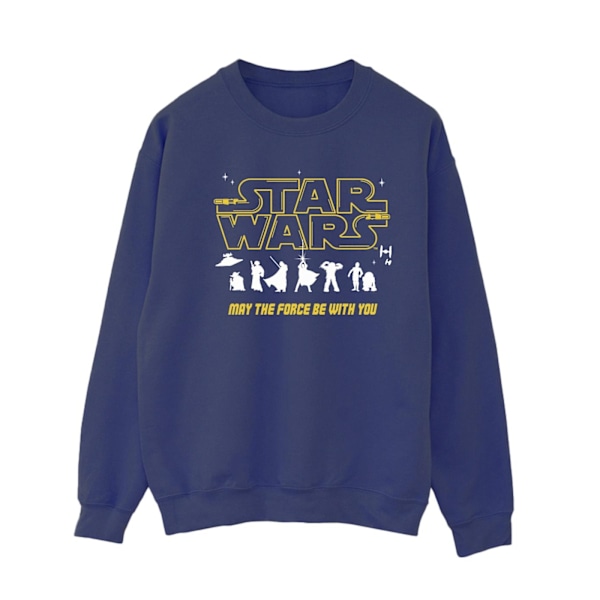 Star Wars Dam/Damer Silhouettes Force Sweatshirt L Marinblå Navy Blue L