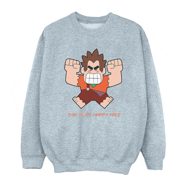 Disney Girls Wreck It Ralph Happy Face Sweatshirt 5-6 år Spo Sports Grey 5-6 Years