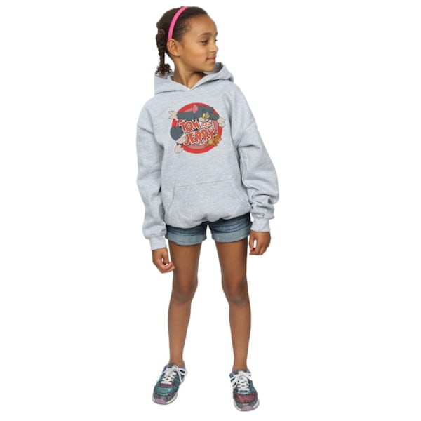 Tom And Jerry Girls Classic Catch Hoodie 7-8 år Sports Grey Sports Grey 7-8 Years