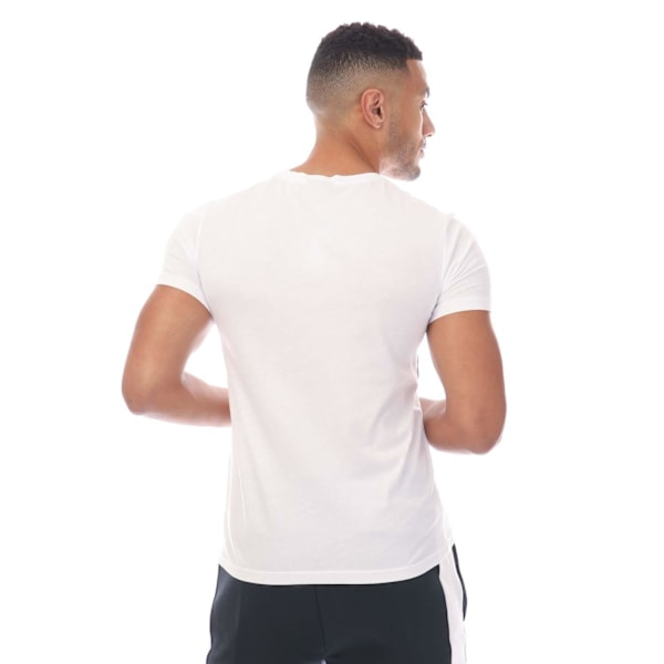 Emporio Armani Herr T-shirt med Rund Hals L Vit/Marinblå White/Navy L