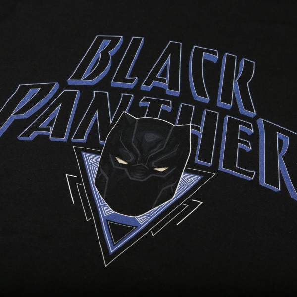 Black Panther Mens Shield Logo T-Shirt 4XL Svart Black 4XL