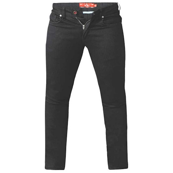 Duke Herr D555 Claude Stretch Slim Jeans 34L Svart Black 34L