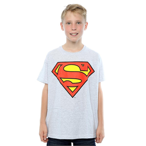 DC Comics Pojkars Superman Logotyp T-shirt 5-6 År Heather Grey Heather Grey 5-6 Years