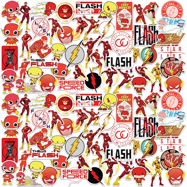 The Flash Deluxe Klistermärken (100-pack) One Size Flerfärgad Multicoloured One Size