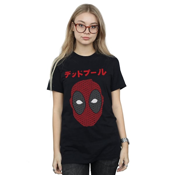 Marvel Womens/Ladies Deadpool Japansk Seigaiha Head Cotton Boy Black 5XL