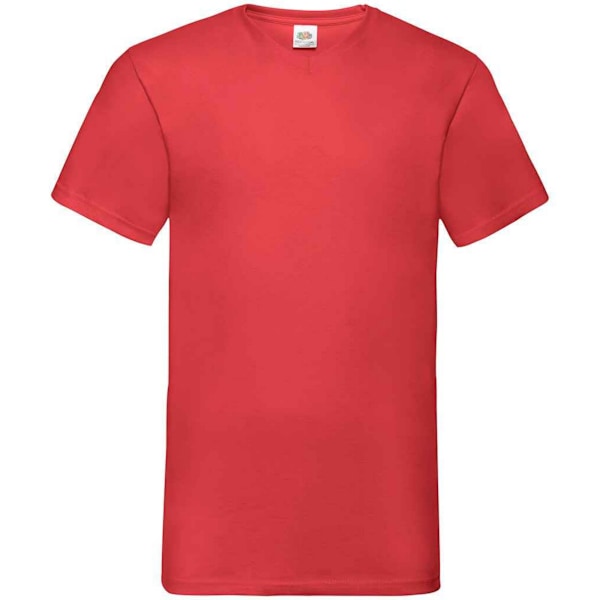 Fruit of the Loom Mens Value V-hals T-shirt XL Röd Red XL