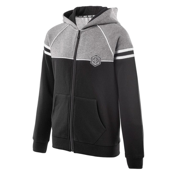 Bejo Boys Tamis II Logo Full Zip Hoodie 11 år Svart/Grå Melange Black/Grey Melange 11 Years