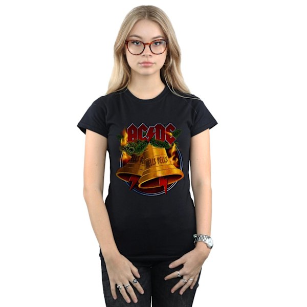 AC/DC Dam/Kvinnor Jul Hells Bells Bomull T-shirt M Svart Black M
