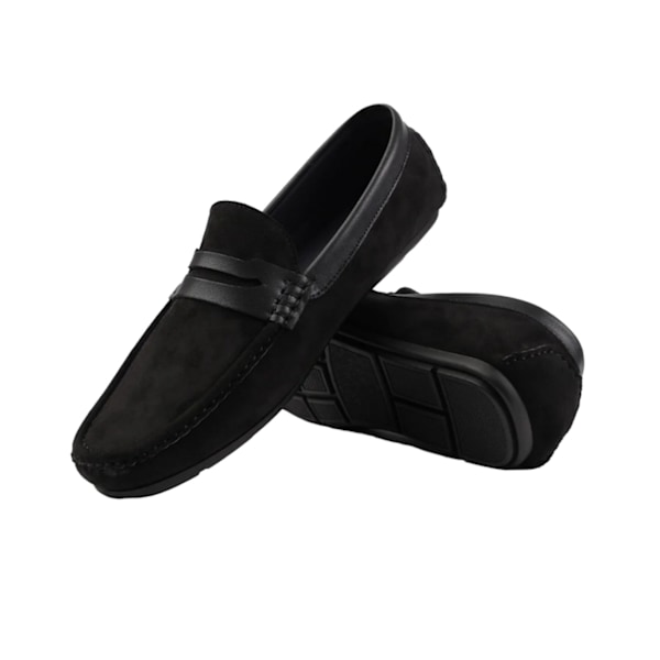 Where's That From Alfie mockasiner i mocka för män, 7 UK, svart Black 7 UK
