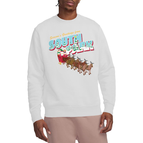 South Park Unisex Vuxen Säsongens Hälsningar Cartman & Kenny Jul White S