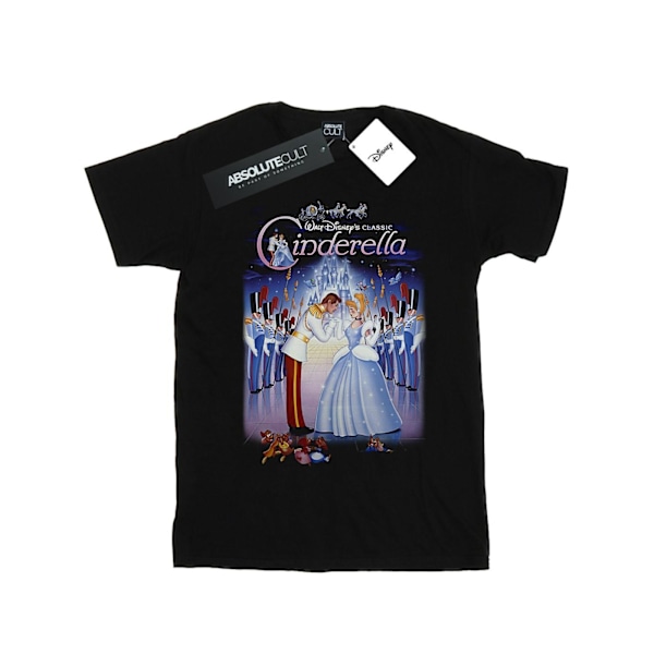Disney Girls Cinderella Collage Poster Bomull T-shirt 7-8 år Black 7-8 Years