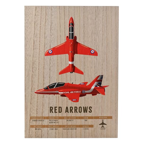 RAF Väggplatta A3 med träeffekt - Red Arrows One Size Brun Brown One Size