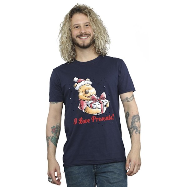 Disney Winnie The Pooh Love Presents T-shirt S Marinblå Navy Blue S