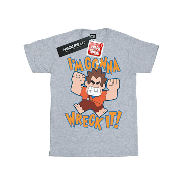 Disney Girls Wreck It Ralph I´m Gonna Wreck It Bomull T-shirt 7 Sports Grey 7-8 Years