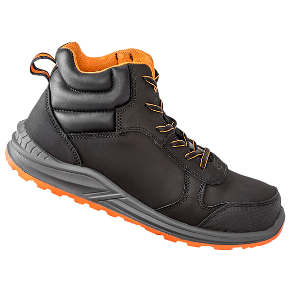 WORK-GUARD by Result Unisex Adult Stirling Nubuck Säkerhetskängor Black/Grey/Orange 4 UK