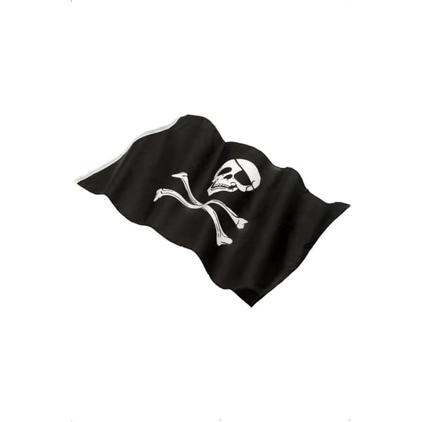 Smiffys Polyester Piratflagga En Storlek Svart Black One Size