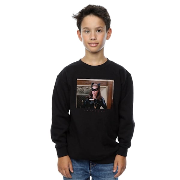 DC Comics Boys Batman TV-serie Catwoman Foto Sweatshirt 7-8 år Black 7-8 Years