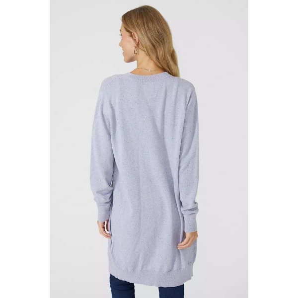 Mantaray Dam/Kvinnor Moss Stitch Longline Cardigan 12 UK Mid Mid Blue 12 UK