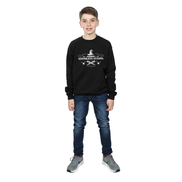 Harry Potter Boys Hogwarts Första Året Sweatshirt 7-8 År Svart Black 7-8 Years