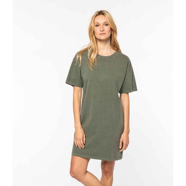 Native Spirit Dam/Dam T-shirtklänning S Organic Khaki Organic Khaki S
