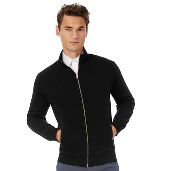 B&C Herr Spider Helblixtlås Fleece Top M Svart Black M