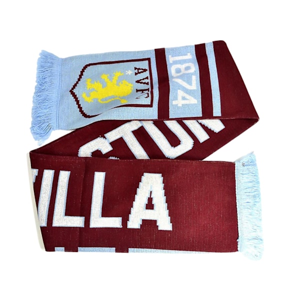 Aston Villa FC Jacquard Scarf One Size Claret Red/Sky Blue Claret Red/Sky Blue One Size