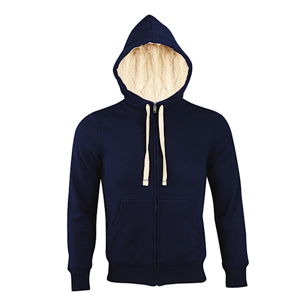 SOLS Sherpa Unisex Dragkedja Huvtröja / Hoodie L French N French Navy L