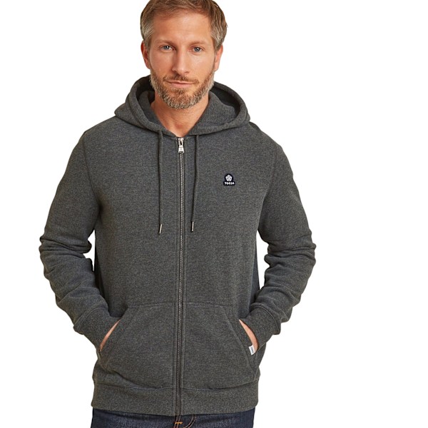 TOG24 Herr Alden Helzippa Hoodie 6XL Mörkgrå Melange Dark Grey Marl 6XL