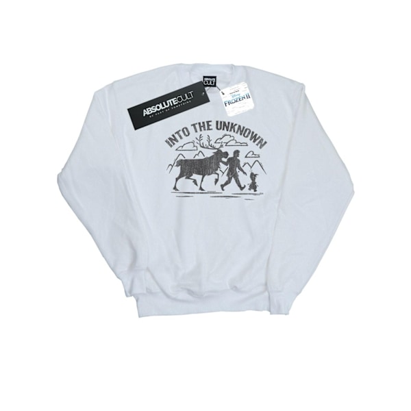 Disney Boys Frozen 2 Into The Unknown Sweatshirt 7-8 År Vit White 7-8 Years