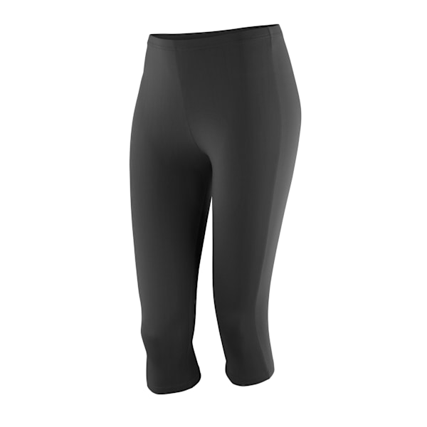 Spiro Womens/Ladies Softex Capri Sports Leggings S Svart Black S