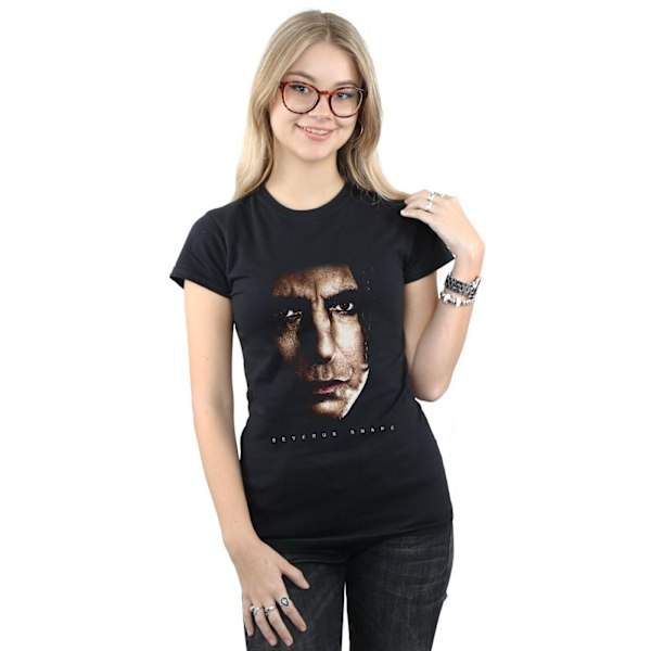 Harry Potter Dam/Kvinnor Severus Snape Porträtt Bomull T-Shir Black S