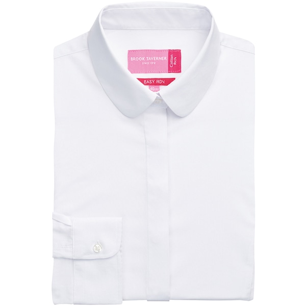 Brook Taverner Dam/Kvinnor Trevi Långärmad Poplin Skjorta 10 White 10