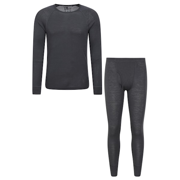 Mountain Warehouse Herr Merino Ull Termiskt Baslager Set XL Dark Grey XL R